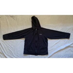 Under Armour Jacket Boys Size Small Black Full Zip Hood